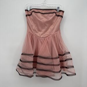 Betsey Johnson Vintage *Flaws* Mini Pink Dress Tulle Punk Size 8 Y2k